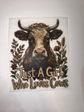 Just a girl who loves cows transfer