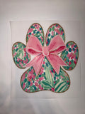 Paw print w/ bow transfer