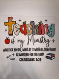 Teaching is my ministry transfer