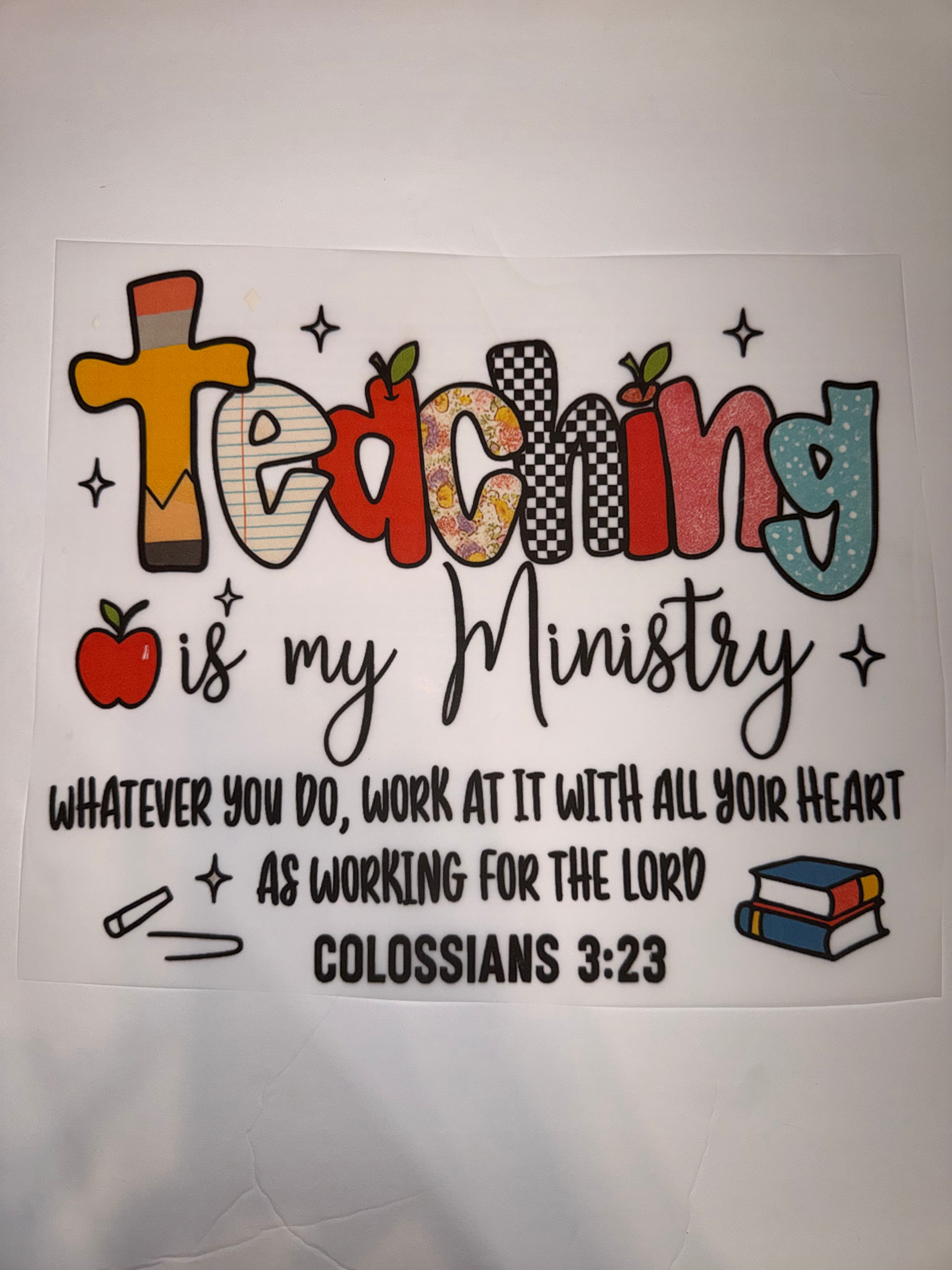 Teaching is my ministry transfer