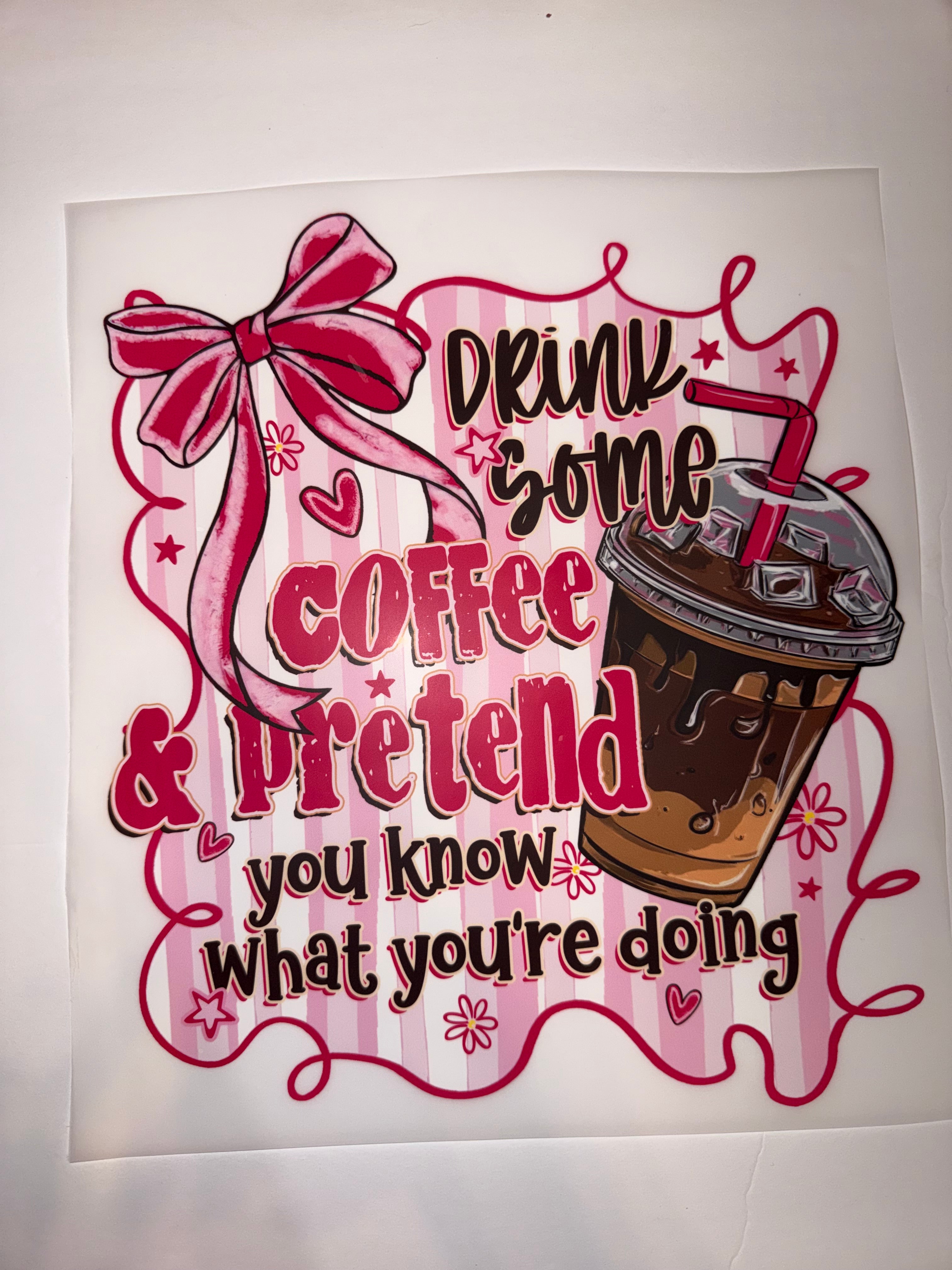Coffee & pretend transfer