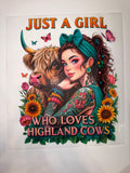 Loves highland cows transfer