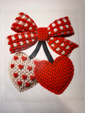 Knitted cherry hearts Transfer