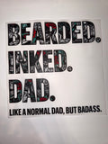 Bearded inked dad transfer